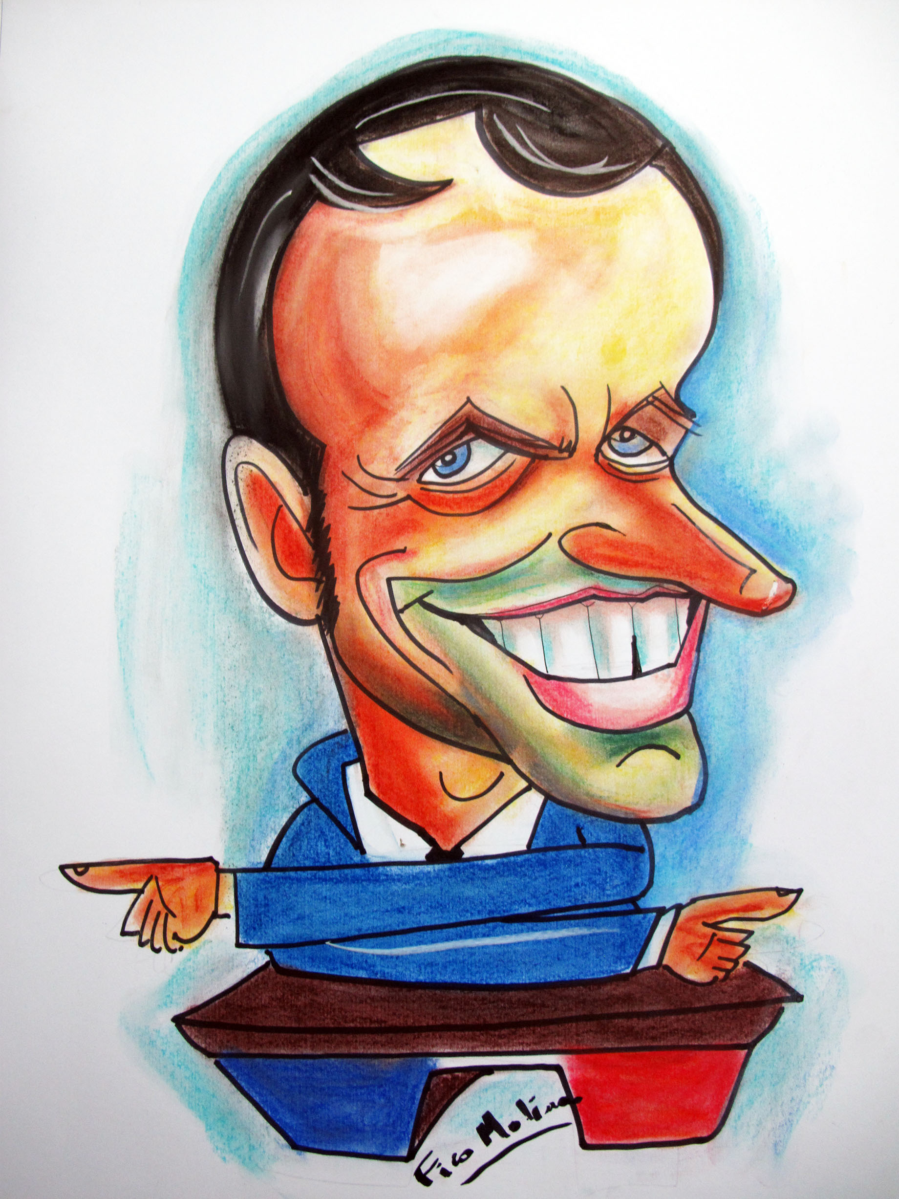 Nueva caricatura de politicos: Emmanuel Macron – Caricaturas Fico ...